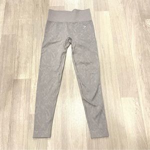 Gymshark Adapt Animal Seamless Gray Butt Scrunch Bum Ruching Leggings Small S